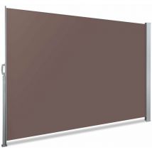 VOUNOT Toldo Lateral Retráctil para Balcón y Terraza, Protección de la intimidad, 140 x 300cm, Marrón
