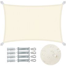 VOUNOT Toldo Vela de Sombra Rectangular 3 x 2 m, Beige