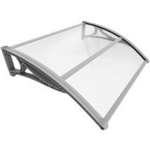 Vordach für Haustür, 100 x 80 cm Transparentes Pultbogenvordach - Vounot