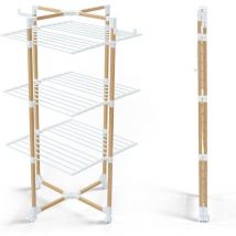 VOUNOT VOUNOT Tendedero de Pie de Torre 3 Niveles 69x136x69 cm, Weiß