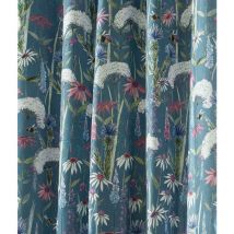 Hermione Indigo Fully Lined Eyelet Ring Top Curtain Pair 229cm x 229cm (90'x90') - Voyage Maison