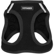 Best Pet Supplies - Voyager Step-In Air Hundegeschirr by All Weather Mesh Step in Vest Harness für kleine und mittlere Hunde, Schwarz, size m - Brust