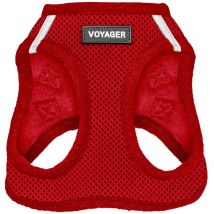 Best Pet Supplies - Voyager Step-In Air Hundegeschirr by All Weather Mesh Step in Vest Harness für kleine und mittlere Hunde, Rot, size m - Brust 40