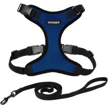 Voyager Step-in Lock Katzengeschirr und reflektierende Katzenleine mit Neoprengriff by Best Pet Supplies - Unterstützt kleine, mittelgroße und große