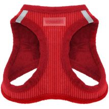 Best Pet Supplies - Voyager Step-In Plüsch-Hundegeschirr by Step-In-Westengeschirr für kleine und mittelgroße Hunde, Weicher Plüsch, Roter Kordr,