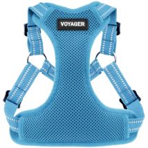 Best Pet Supplies - Voyager Verstellbares Hundegeschirr Mit Reflektorstreifen By Strapazierfähige Ganzkörperweste Ohne Zugkraft Mit Leinen-d-ring, 