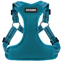 Voyager Verstellbares Hundegeschirr Mit Reflektorstreifen By Best Pet Supplies - Strapazierfähige Ganzkörperweste Ohne Zugkraft Mit Leinen-d-ring, 