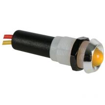 Voyant led jaune 24V - boitier chrome Seder 24VCY