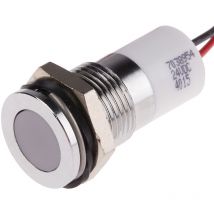 Voyant led lumineux Blanc Rs Pro dia. 14mm, 24V c.c., IP67 ( Prix pour 1 )
