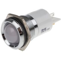 Voyant led lumineux Blanc Rs Pro dia. 22mm, 12V ( Prix pour 1 )