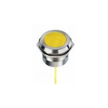 Rs Pro - Voyant led lumineux Jaune dia. 30mm, 12 24V c.a. / v c.c., taille de la lampe 18.2 mm, IP67, IP69K ( Prix pour 1 )