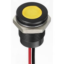 Voyant LED lumineux Jaune RS PRO, dia. 14mm, 24V c.c., IP67 ( Prix pour 1 )