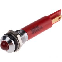 Voyant LED lumineux Rouge RS PRO, dia. 8mm, 220V c.a., IP67 ( Prix pour 1 )