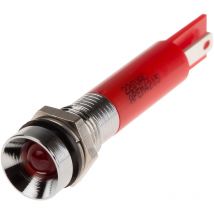 Voyant LED lumineux Rouge RS PRO, dia. 8mm, 220V c.a., IP67 ( Prix pour 1 )