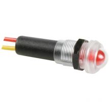 Seder - voyant led rouge clignotant 12V resistant a l'eau - boitier noir 12VTFR