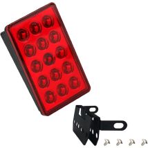 Voyants de Frein carrés à Led, Feux arrière à Del pour arrêt de remorque, Voyant d'avertissement stroboscopique Anti-arrière carré de Voiture, pour