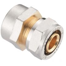 Schraub-Kupplung komplett ø 26 mm 1 ig Messing vernickelt Heizkörperventile - Cornat