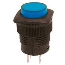 Interruttore a pulsante Off-On con LED blu – Diametro foratura 16 mm – Corrente 1 A - 250 V / 3 A - 125 V – SCI