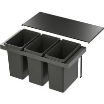 Vs Envi Flex Pro Abfalltrennsystem - Mülltrennsystem für kb 900mm 3 x 28 Liter Lava