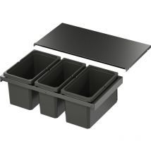 Vauth-sagel - Vs Envi Flex Xs-256 Abfalltrennsystem Kb 800mm Mülltrennsystem 2x16/1x12 Liter Lava