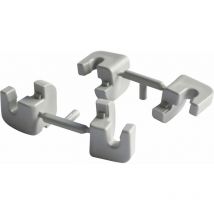 Vs tal Side Korb-Befestigungsclip für kb 150 mm Kunststoff verkehrsgrau 4 Stück
