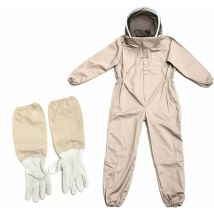 Vêtements D'Apiculture Avec Des Gants, Combinaison D'Apiculteur En Coton Naturel Avec Voile D'Escrime Unisexe(xl) - Dpzo