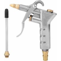 Vtizikl Pistolet À Poussière De Soufflage En Alliage D'Aluminium Puissant Pistolet À Air Avec 1 Buse Soufflage Souffleur Nettoyage Pompe À Air Outil 