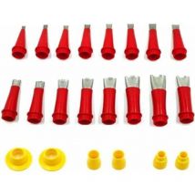 Vtizikl22 Pièces Séries Acier Inoxydable Calfeutrage Buse Applicateur Calfeutrage Finition Colle Silicone Mastic Outil De Finition Cuisine Salle De 