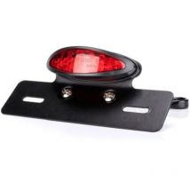 Vtiziklfeu Arriere De Moto Feu De Freinage Feu De Plaque D'Immatriculation Rouge Et Blanc Rouge, Taille Xl, Noir