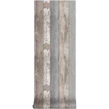 Vtwonen - Holzbohlen - Vliestapete - Grau - 10m x 52cm