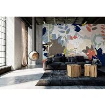 Livingwalls - Papier peint panoramique floralcollage Beige 4mlx2.70ml