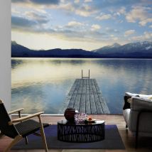 As Creation - Papier-peint vue panoramique lake Bleu 5mlx3.33ml