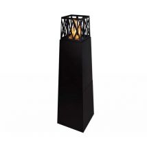 Frankystar - Vulcano - Cheminée éthanol pour extérieur 40x40x145 cm, couleur noir