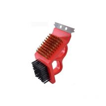 Brosse de Nettoyage pour Barbecue en métal Triangle, nettoyant pour soies de Barbecue en Acier Inoxydable à 3 Branches pour Un Nettoyage Facile et