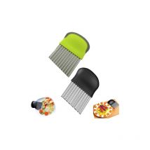 Vuszr - Couteau à lame ondulée, couteau à vagues en acier inoxydable couteau à pommes de terre outil de coupe de cuisine multifonctionnel pour frites