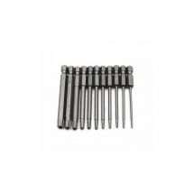 Jeu de 11 embouts longs Torx pour tournevis et visseuse électrique - Embouts magnétiques - Tige hexagonale de 1/4' - Tailles T6 à T40 - Longueur 100