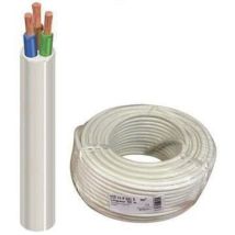 Câble Électrique H05 Vv-f 3g2,5 Mm² Blanc 50m - Cdp