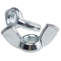 Ecrou à oreilles en acier zingué, diamètre 4 mm, 7 pièces.