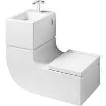 Wc et lavabo suspendus (y compris couvercle et robinets de lavabo) w+w Roca