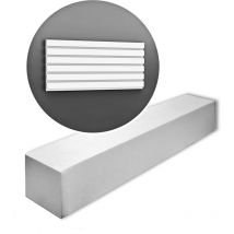 Decor W111-box modern bar 1 Box 6 pieces 3d wall panel 12 m - white - Orac