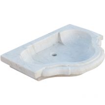 W177xDP55xH13 cm sized white marble sink