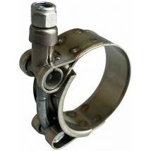 W2 Stainless Steel T Bolt Hose Clamps For Industrial Machinery & Exhaust Clips 41-49mm x4 - Silver