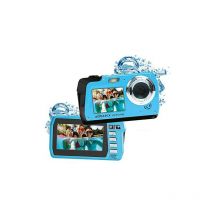 Easypix W3048 Edge Iceblue - Fotocamera subacquea, doppio display da 48MP
