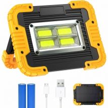 Dazzler - W855 Version solaire détachable Projecteur 4 x Carré cob + Version de batterie intégrée Camping en plein air Port d'urgence Lumière led