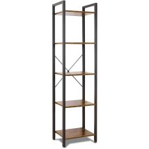Frankystar - Wabi - Estanter de 5 niveles en estilo industrial, 40x30xH154 cm