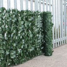 1m x 3m Ivy Leaves Trellis with Artificial Leaves Hedge Roll, Artificial Ivy Trellis Screening Roll uv Protection Wall Decor for Indoor Outdoor, Ivy