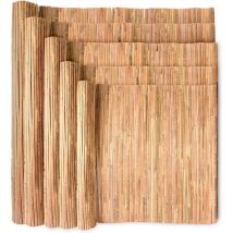 1.2m x 3m Natural Bamboo Slat Garden Fence Covering Outdoor Privacy Bamboo Garden Screening Roll, Privacy & Protective Screening Roll for Outdoor