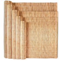 8mm-10mm Extra Thick Natural Peeled Reed Fence, Garden Screening Fence Panels, Privacy & Protective Screening Roll for Outdoor Wind and Sun