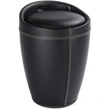 Wäschekorb aus Öko-Leder Capannoli Egg EG190N Schwarz