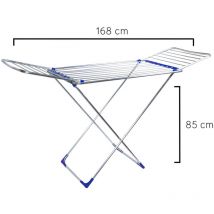 Klappbarer Wäscheständer Oryx aus Aluminium mit Seitenflügeln